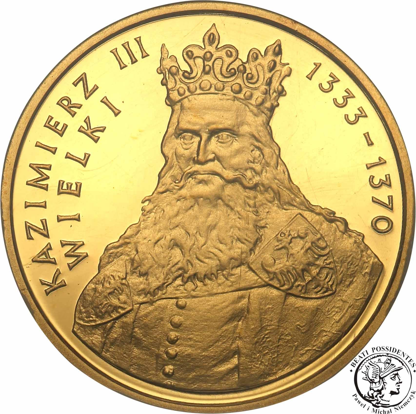 Polska III RP 100 złotych 2002 Kazimierz III Wielki PR70