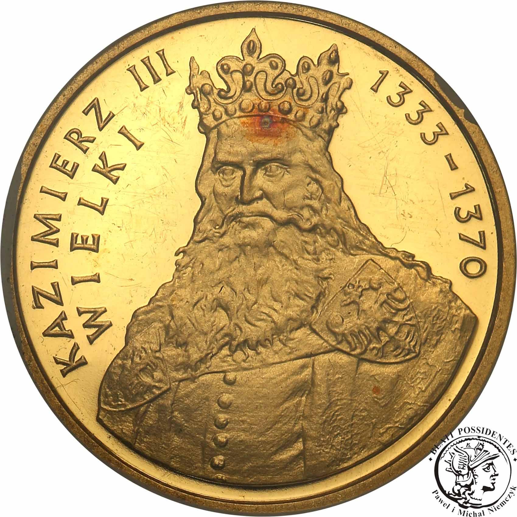Polska III RP 100 złotych 2002 Kazimierz III Wielki PR70