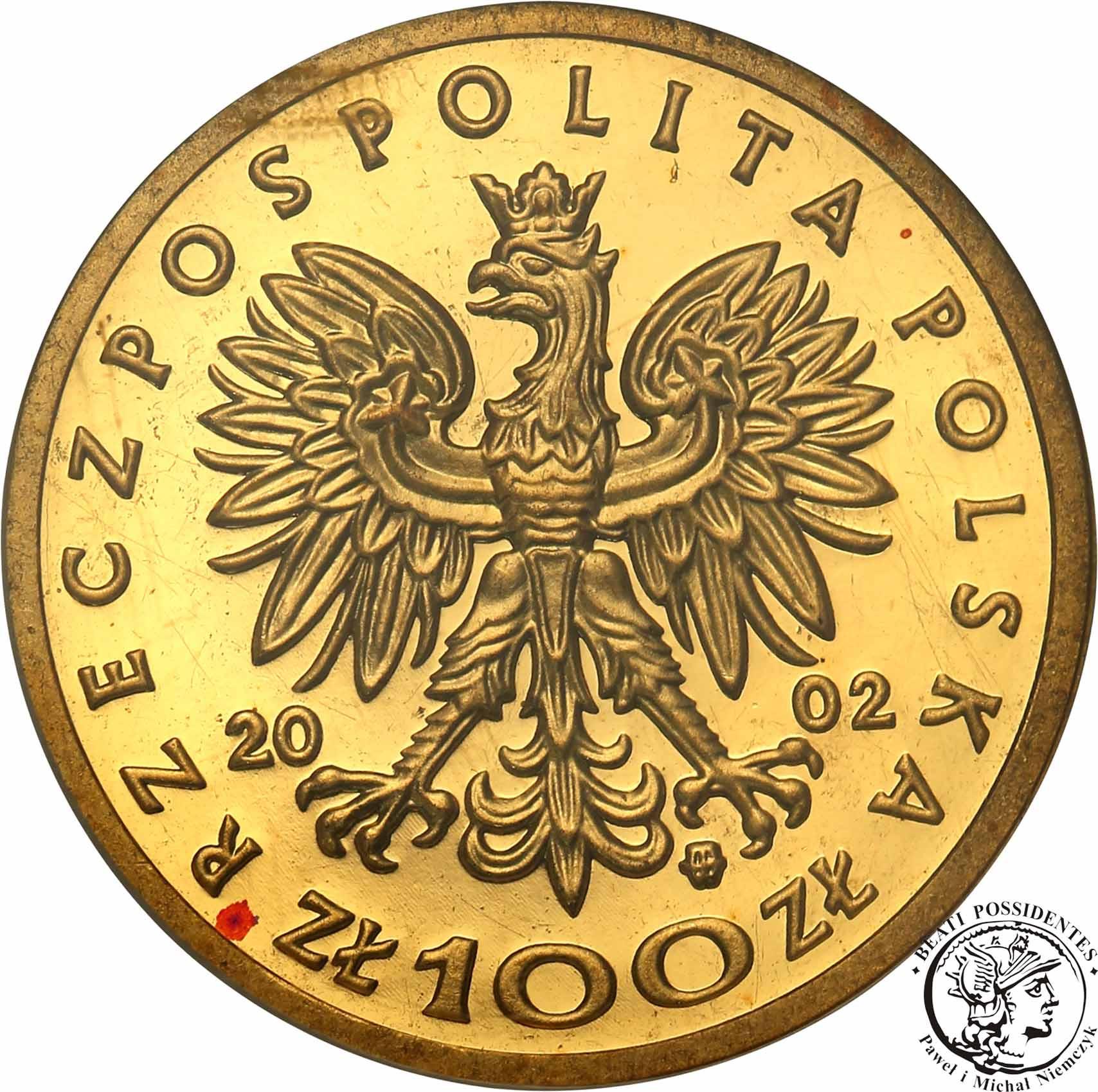 Polska III RP 100 złotych 2002 Kazimierz III Wielki PR70