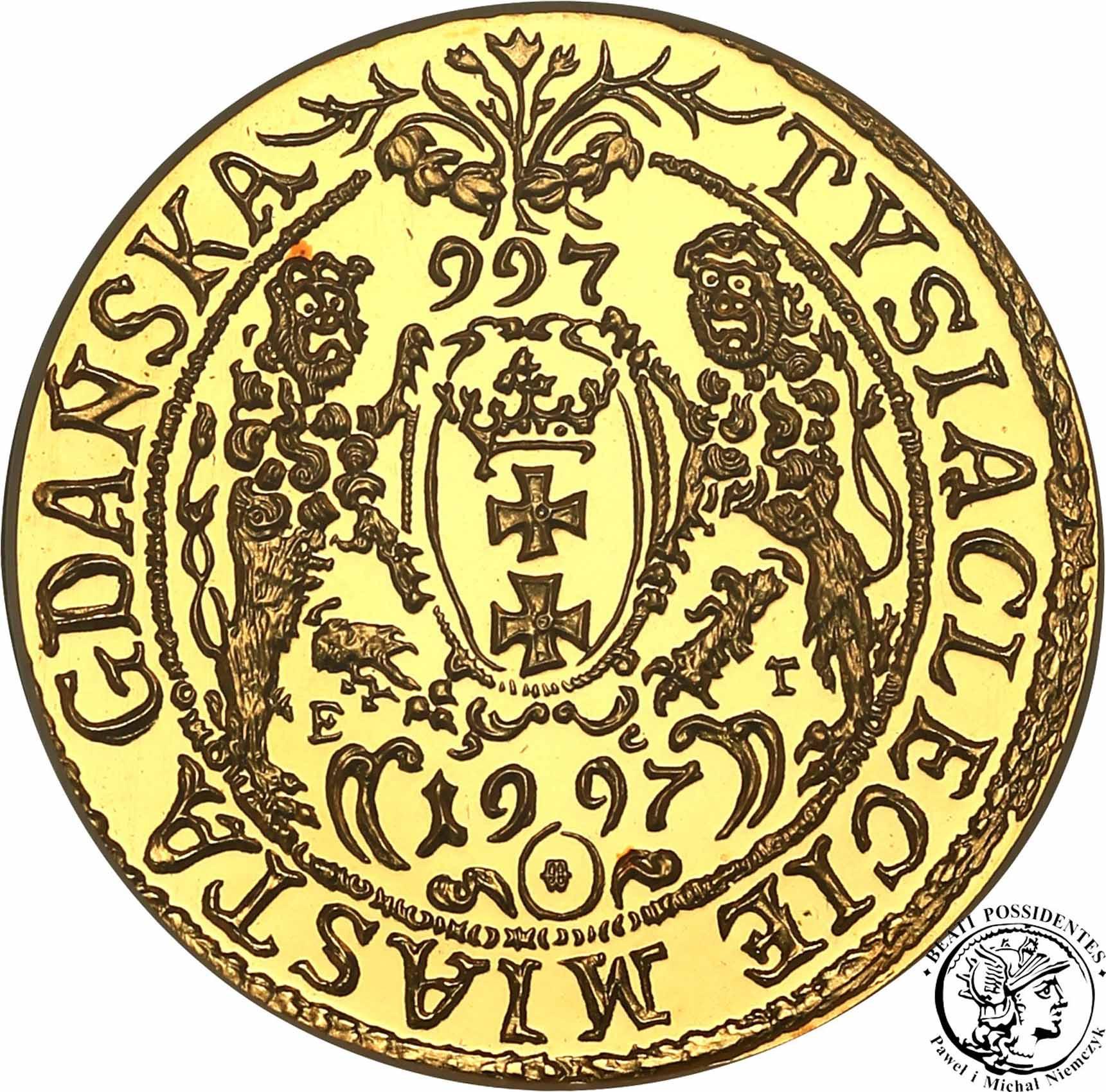 Polska III RP 200 złotych 1997 Tysiąclecie miasta Gdańska PR70