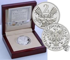 Polska REPLIKA monety 2 złote 1959 st.L