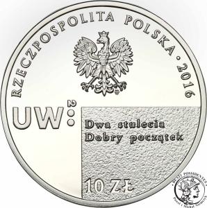 10 złotych 2016 200 lat Uniwersytetu Warszawskiego st.L