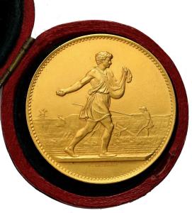 Francja. Medal na wystawę rolniczą i przemysłową - ZŁOTO