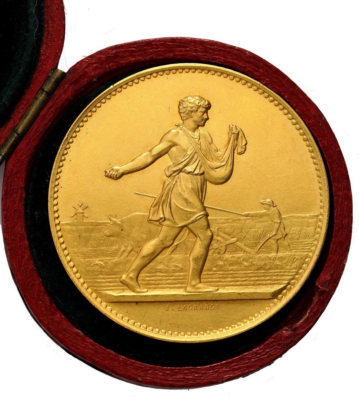 Francja. Medal na wystawę rolniczą i przemysłową - ZŁOTO