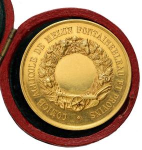 Francja. Medal na wystawę rolniczą i przemysłową - ZŁOTO