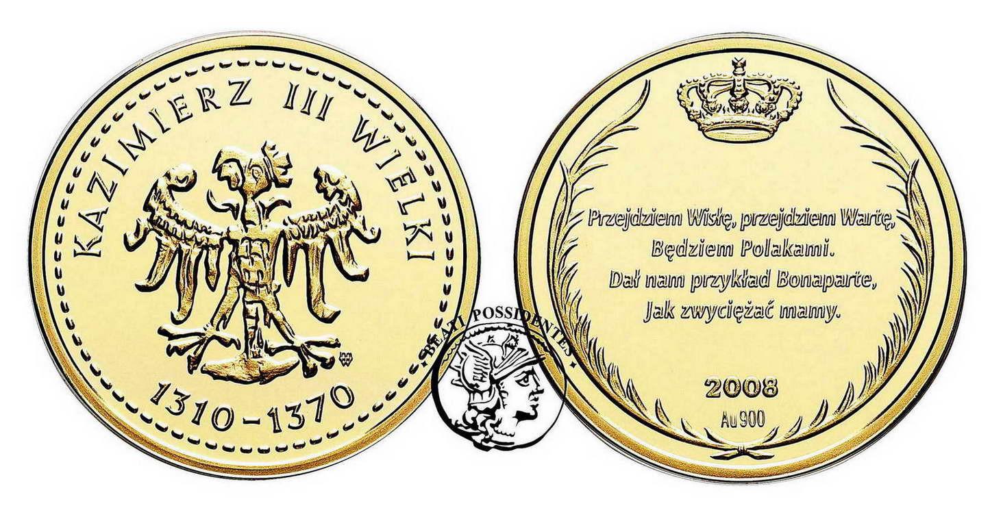 Symbole Narodowe Polski - Orzeł Biały ZŁOTO - łączna waga 108,5 gram st. L