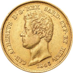 Włochy Sardynia 20 Lirów 1845 (kotwica)