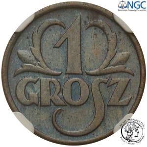 1 grosz 1935 NGC MS63 BN