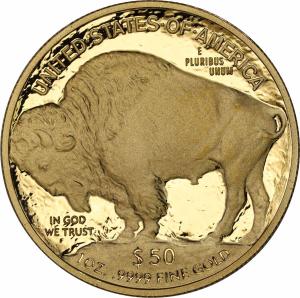 USA. Złote 50 dolarów 2010 Buffalo - BIZON (uncja złota) - STEMPEL LUSTRZANY