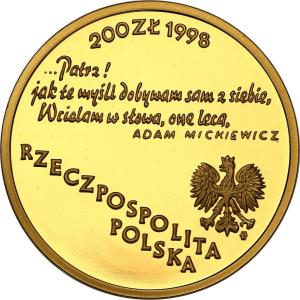 200 złotych 1998 Adam Mickiewicz - RZADKIE