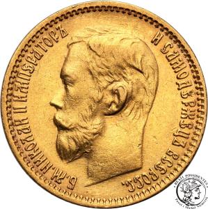 Rosja Mikołaj II 5 Rubli 1899 EB st.1