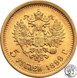 Rosja Mikołaj II 5 Rubli 1899 EB st.1