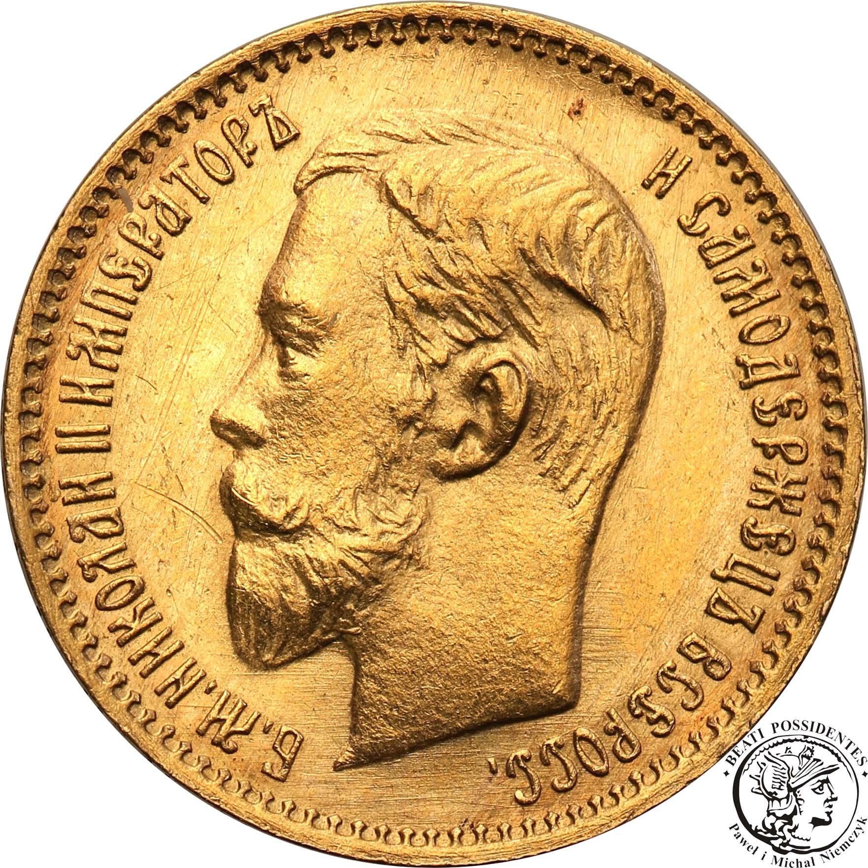 Rosja Mikołaj II 5 Rubli 1904 st.1