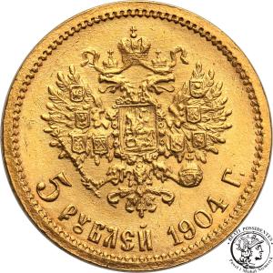 Rosja Mikołaj II 5 Rubli 1904 st.1