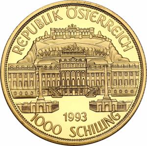 Austria. 1000 schilling (szylingów) 1993 Maria Teresa