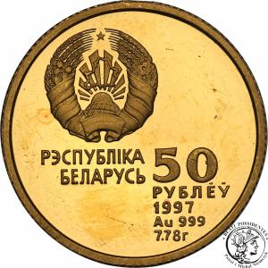 Białoruś 50 rubli 1997 Olimpiada hokej st.L-