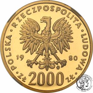 PRL. PRÓBA 2000 złotych 1980 Lake Placid NGC PF68 ULTRA CAMEO (2 MAX)