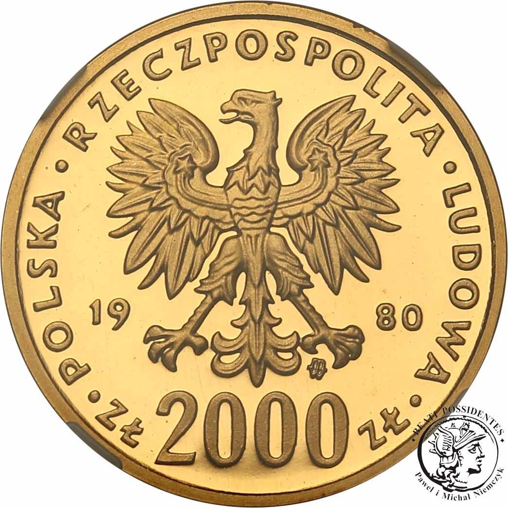 PRL. PRÓBA 2000 złotych 1980 Lake Placid NGC PF68 ULTRA CAMEO (2 MAX)