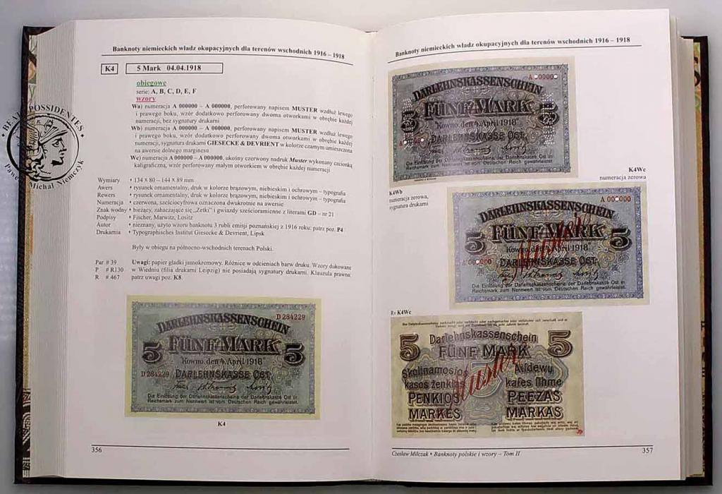 Czesław Miłczak Banknoty polskie i wzory, tom II