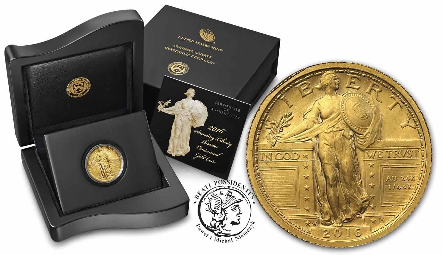USA 1/4 dolara 2016 Liberty mennica West Point st.1 NOWOŚĆ