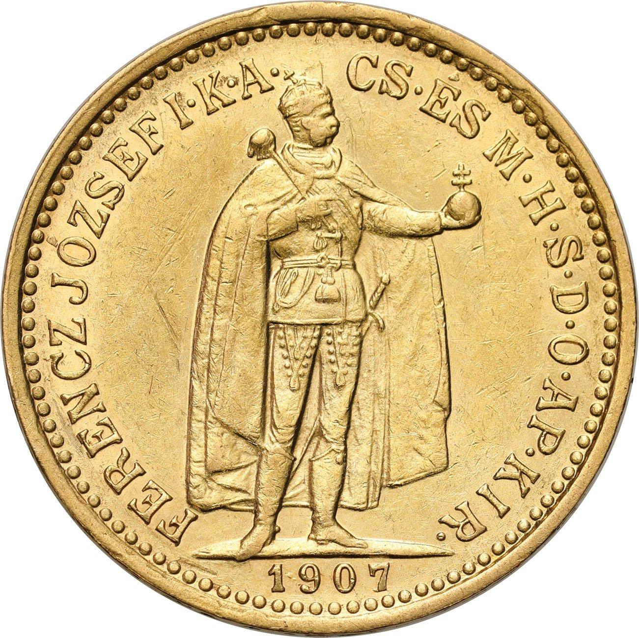 Węgry. Franciszek Józef 10 koron 1907 KB