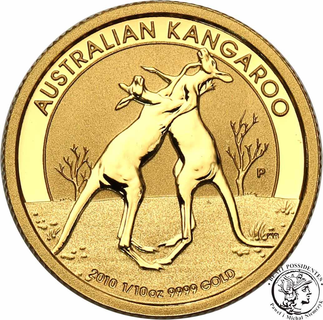 Australia Elżbieta II 15 Dolarów 2010 kangur st. L 1/10 Oz Au
