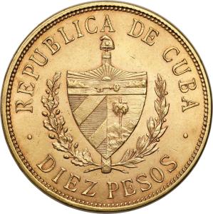 Kuba. 10 Pesos 1916