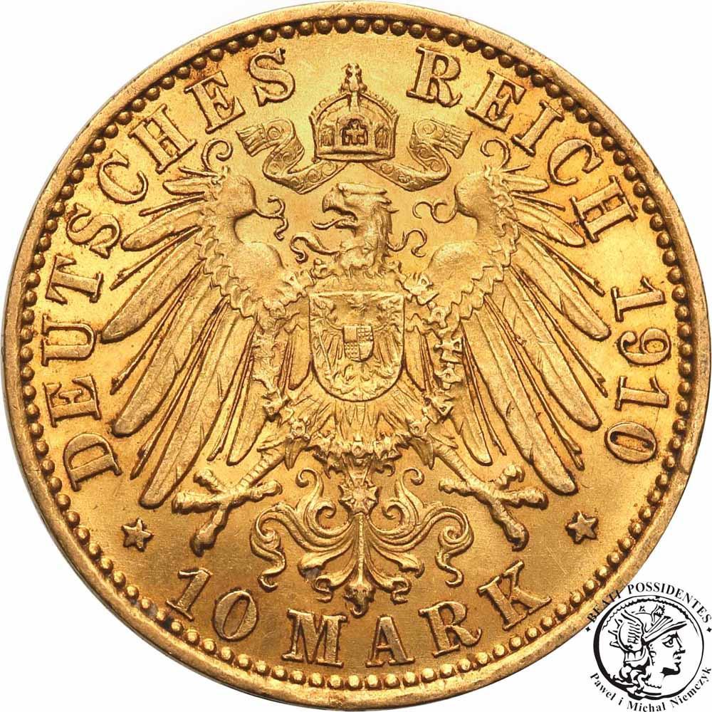 Niemcy Prusy Wilhelm II 10 marek 1910 A st. 1