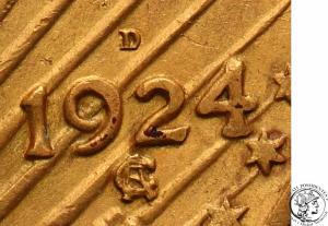USA 20 dolarów 1924 D st.2