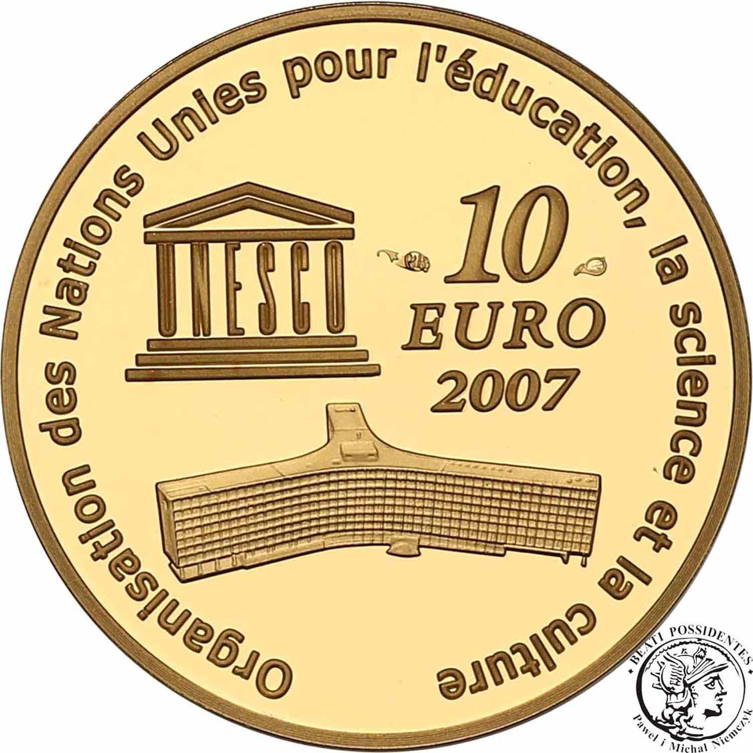 Francja 10 Euro 2007 Wielki Mur Chiński - 1/4 uncji złota