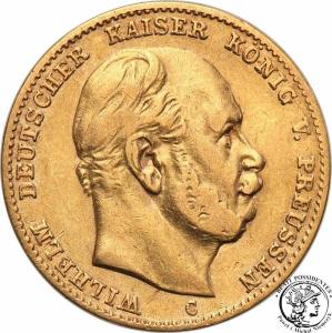 Niemcy Prusy Wilhelm I 10 Marek 1873 C Frankfurt st.3+