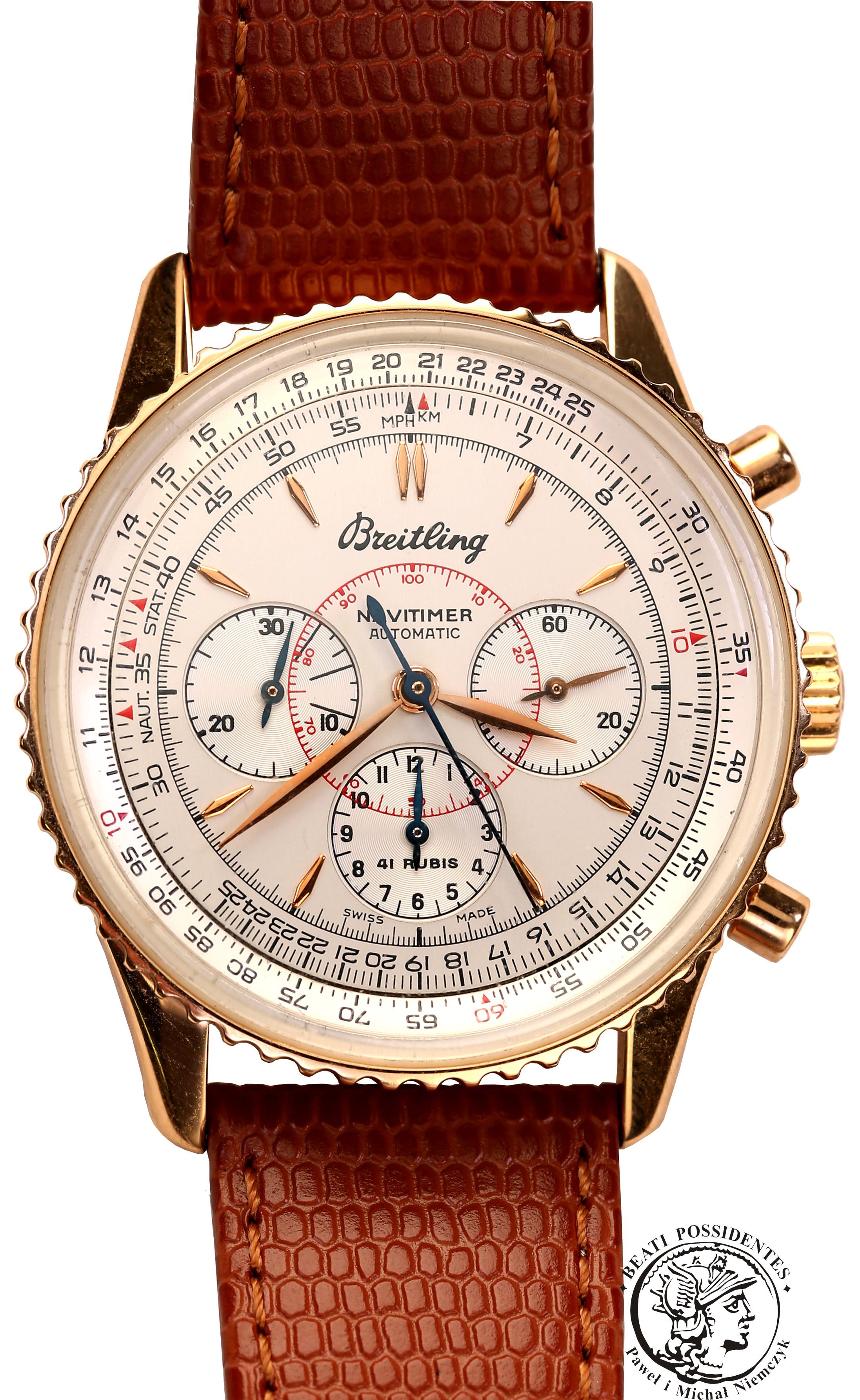 Zegarek Breitling Navitaimer Montbrillant Chronograph 18 K Złoto - Ref H30030.1