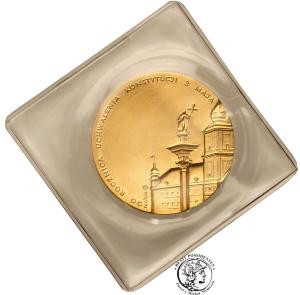 Polska medal 1991 Papież Jan Paweł II Konstytucja ZŁOTO st.1
