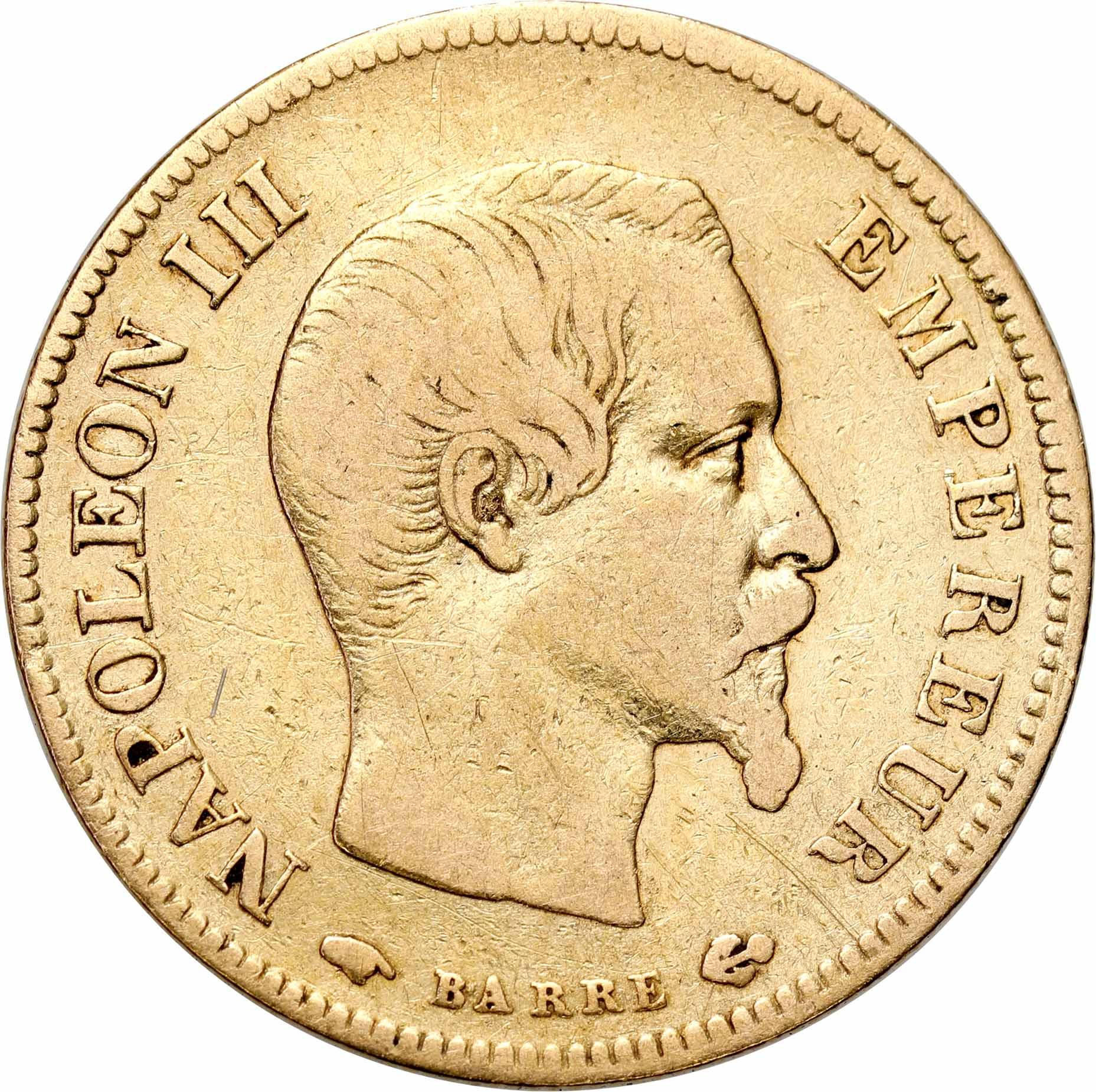 Francja. Napoleon III. 10 franków 1857 A Paryż