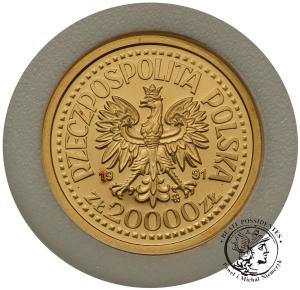PRÓBA Au 20 000 złotych 1991 Papież Jan Paweł II Ołtarz st.L