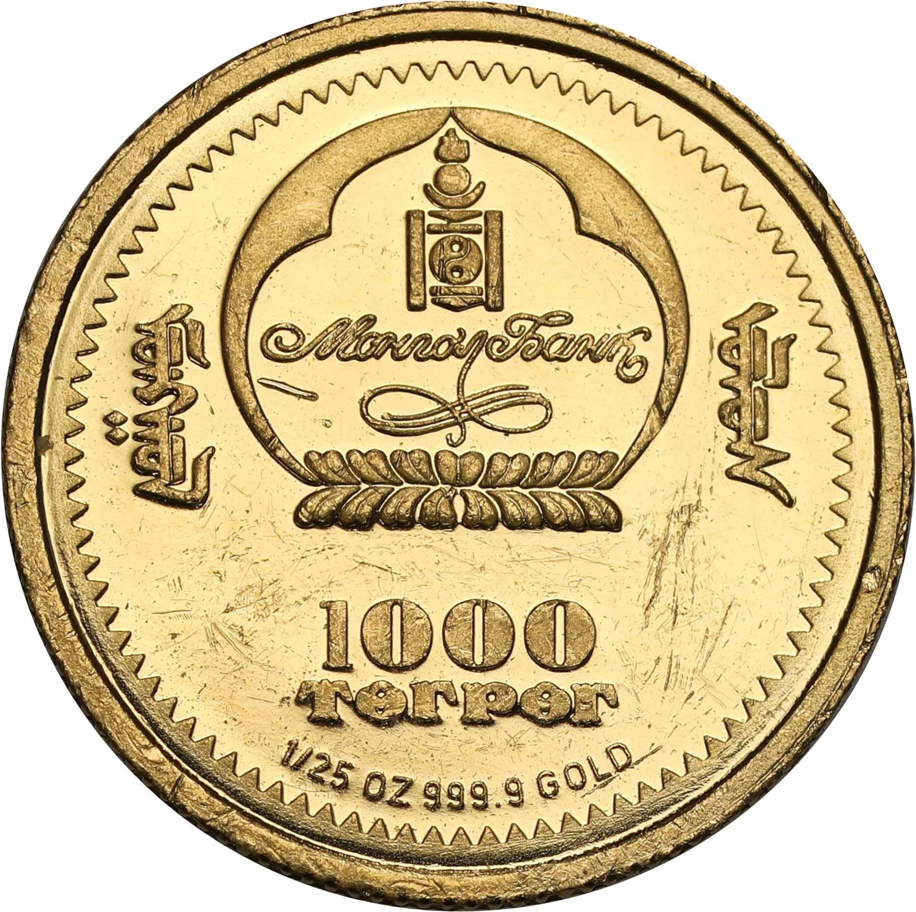 Mongolia. 1000 Tugrików 2008 Chopin st.L