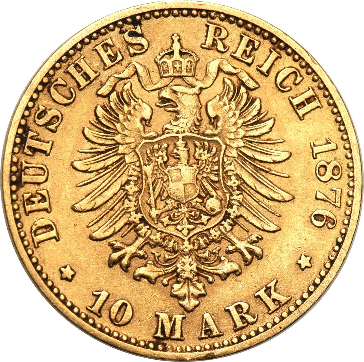 Niemcy Badenia 10 Marek 1876 G st. 2-