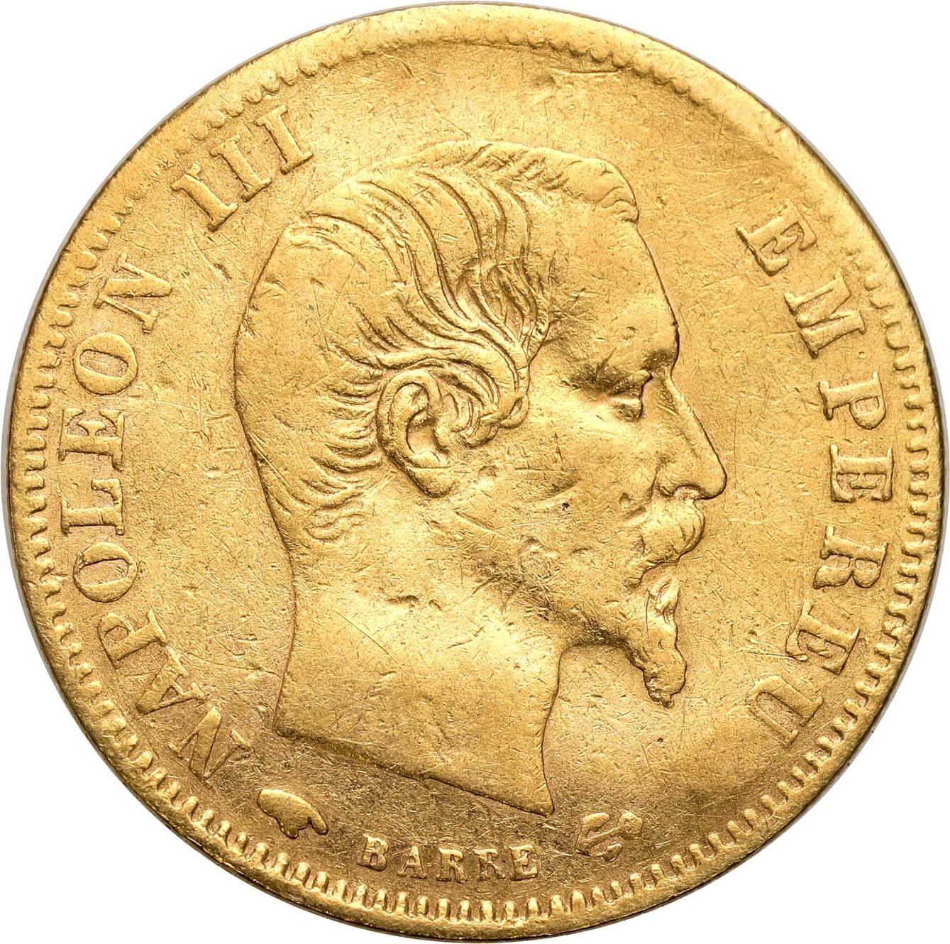 Francja. Napoleon III. 5 franków 1857 A Paryż