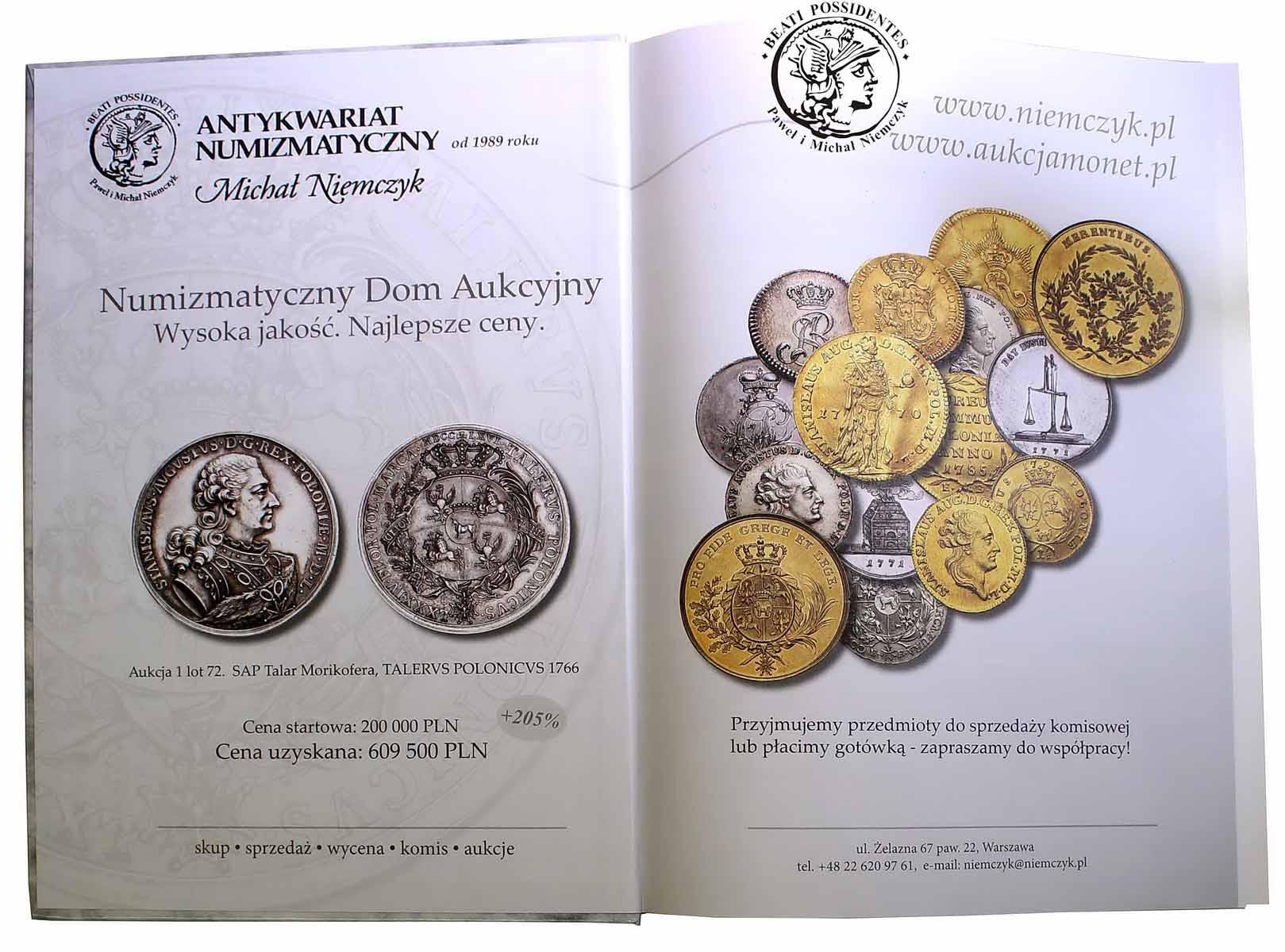 Katalog J. Parchimowicz i M. Brzeziński Monety Stanisława Augusta Poniatowskiego