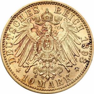 Niemcy Prusy. Wilhelm II 10 Marek 1898 A, Berlin