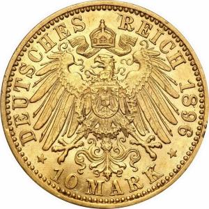 Niemcy Prusy. Wilhelm II 10 Marek 1896 A, Berlin