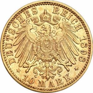 Niemcy Prusy. Wilhelm II 10 Marek 1898 A, Berlin