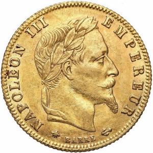 Francja. Napoleon III. 5 franków 1868 A Paryż