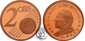 Watykan Komplet monet Euro 2003 Jan Paweł II st. L