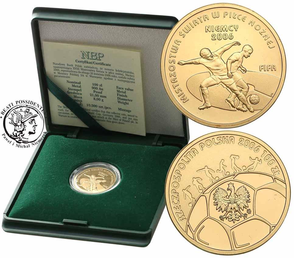 Polska III RP 100 złotych 2006 MŚ FIFA Niemcy st. L