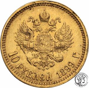 Rosja Mikołaj II 10 Rubli 1899 AG st.1-/2+
