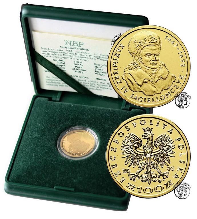 Polska III RP 100 zł Kazimierz Jagiellończyk 2003 st. L/L-