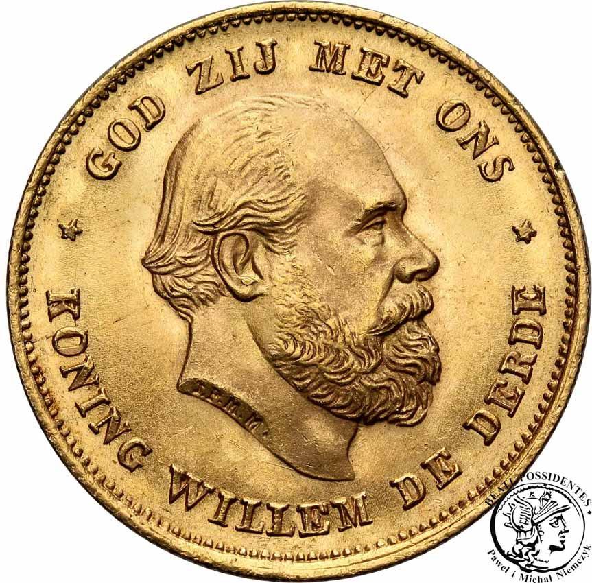 Holandia 10 Guldenów 1875 st. 2/2+