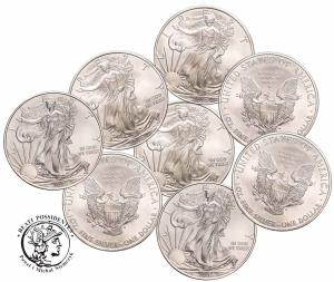 USA 1 dolar 2009 + 2010 Liberty (1 uncja srebra) st.1