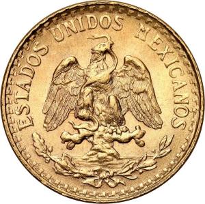 Meksyk. 2 pesos 1945 - ZŁOTO